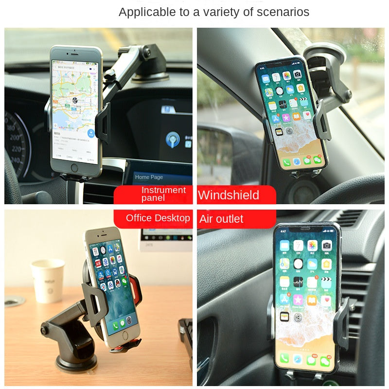 Telescopic Car Phone Mount — Air Vent, Auto-Lock