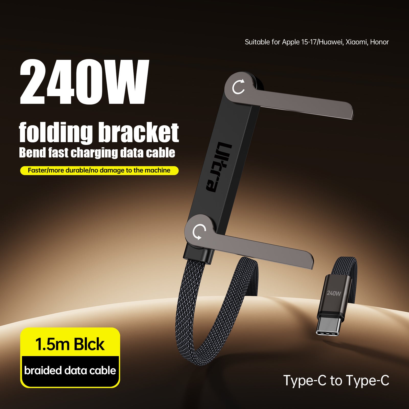 240W USB-C Fast Charging Cable — Bendable, Gaming-Friendly